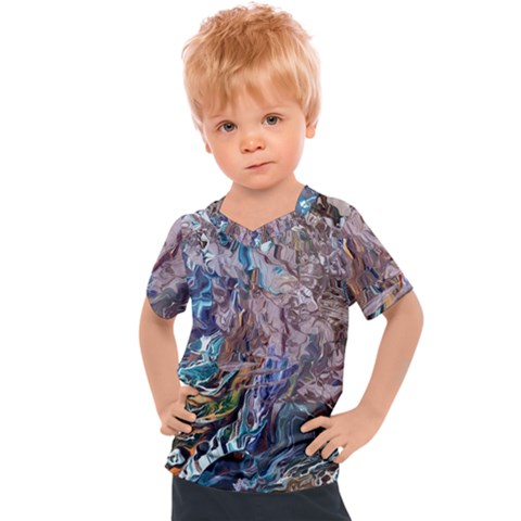 Abstract Blend V Kids  Sports T-shirt by kaleidomarblingart