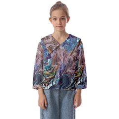 Abstract Blend V Kids  Sailor Shirt by kaleidomarblingart