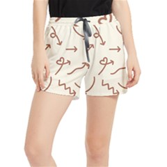 Abstract Arrow Sign Love Aesthetic Women s Runner Shorts by Apen