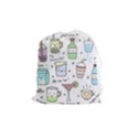 Drinks Cocktails Doodles Coffee Drawstring Pouch (Medium) View1