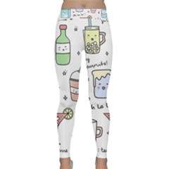 Drinks Cocktails Doodles Coffee Classic Yoga Leggings by Apen