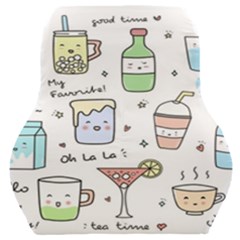 Drinks Cocktails Doodles Coffee Car Seat Back Cushion  by Apen