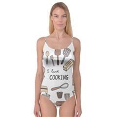 I Love Cooking Baking Utensils Knife Camisole Leotard  by Apen