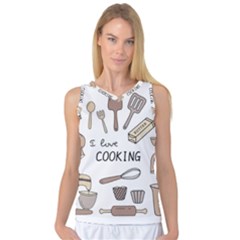 I Love Cooking Baking Utensils Knife Women s Basketball Tank Top by Apen