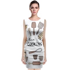 I Love Cooking Baking Utensils Knife Classic Sleeveless Midi Dress by Apen