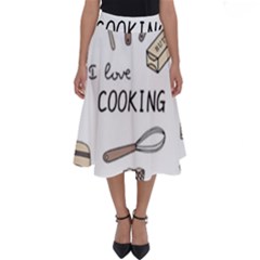 I Love Cooking Baking Utensils Knife Perfect Length Midi Skirt by Apen