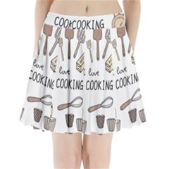 I Love Cooking Baking Utensils Knife Pleated Mini Skirt by Apen