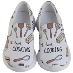 I Love Cooking Baking Utensils Knife Kids Lightweight Slip Ons by Apen