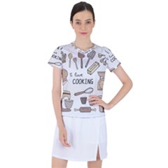 I Love Cooking Baking Utensils Knife Women s Sports Top by Apen