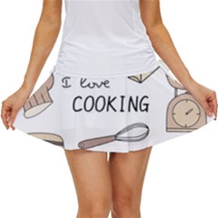 I Love Cooking Baking Utensils Knife Women s Skort by Apen