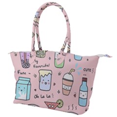 Drink Cocktail Doodle Coffee Canvas Shoulder Bag by Apen