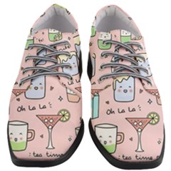 Drink Cocktail Doodle Coffee Women Heeled Oxford Shoes by Apen