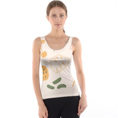 Cherries Flower Leaves Floral Women s Basic Tank Top by Apen