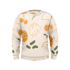 Cherries Flower Leaves Floral Kids  Sweatshirt by Apen