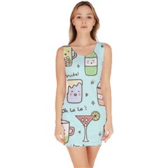 Drinks Cocktails Doodle Coffee Bodycon Dress by Apen