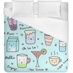 Drinks Cocktails Doodle Coffee Duvet Cover (king Size) by Apen