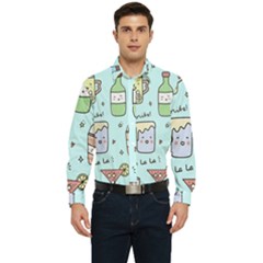 Drinks Cocktails Doodle Coffee Men s Long Sleeve  Shirt by Apen