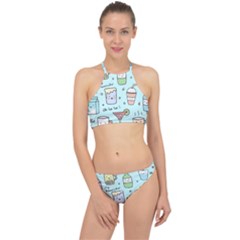 Drinks Cocktails Doodle Coffee Halter Bikini Set by Apen