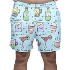 Drinks Cocktails Doodle Coffee Men s Shorts by Apen