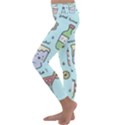 Drinks Cocktails Doodle Coffee Kids  Lightweight Velour Classic Yoga Leggings View2