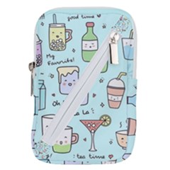 Drinks Cocktails Doodle Coffee Belt Pouch Bag (large) by Apen