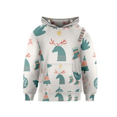 Reindeer Stars Socks Stick Kids  Pullover Hoodie by Apen