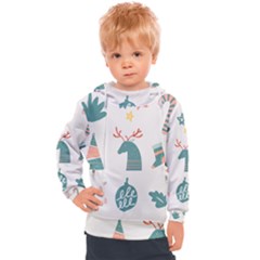 Reindeer Stars Socks Stick Kids  Hooded Pullover by Apen