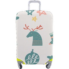 Reindeer Stars Socks Stick Luggage Cover (large) by Apen