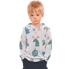 Reindeer Stars Socks Stick Kids  Overhead Hoodie by Apen