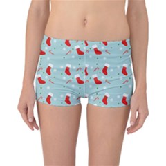 Christmas Pattern Reversible Boyleg Bikini Bottoms