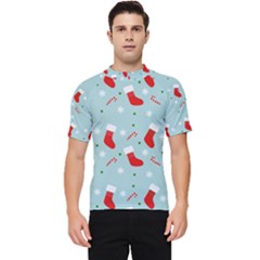 Christmas Pattern Men s Short Sleeve Rash Guard by Apen