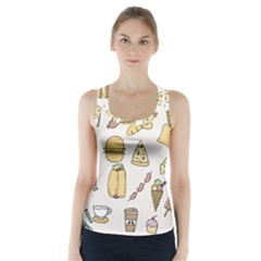 Dinner Meal Food Snack Fast Food Racer Back Sports Top by Apen