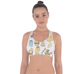 Dinner Meal Food Snack Fast Food Cross String Back Sports Bra by Apen