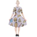 Dinner Meal Food Snack Fast Food Quarter Sleeve A-Line Dress View2