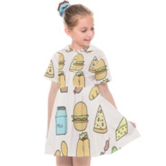 Dinner Meal Food Snack Fast Food Kids  Sailor Dress by Apen