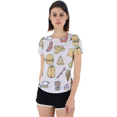 Dinner Meal Food Snack Fast Food Back Cut Out Sport T-shirt by Apen