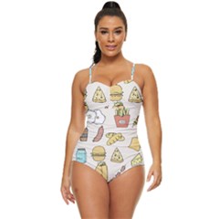 Dinner Meal Food Snack Fast Food Retro Full Coverage Swimsuit by Apen