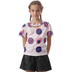 Fruits Halves Pattern Design Kids  Front Cut T-shirt by Apen