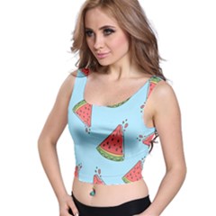 Watermelon Fruit Pattern Tropical Crop Top by Apen