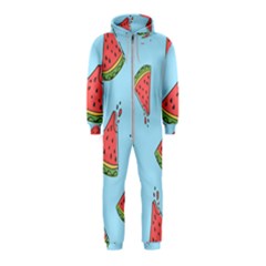 Watermelon Fruit Pattern Tropical Hooded Jumpsuit (kids) by Apen