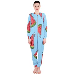 Watermelon Fruit Pattern Tropical Onepiece Jumpsuit (ladies) by Apen