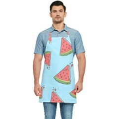 Watermelon Fruit Pattern Tropical Kitchen Apron by Apen