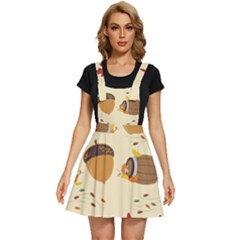 Leaves Foliage Acorns Barrel Apron Dress by Apen