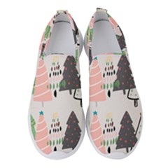 Christmas Trees Icons Women s Slip On Sneakers by Apen