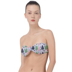 Christmas Trees Icons Classic Bandeau Bikini Top  by Apen