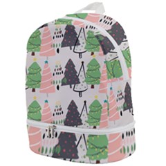 Christmas Trees Icons Zip Bottom Backpack by Apen