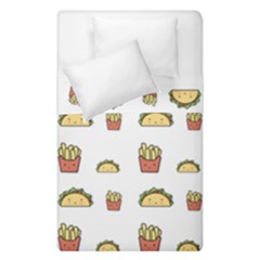 Fries Taco Pattern Fast Food Duvet Cover Double Side (Single Size)