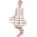 Fries Taco Pattern Fast Food Kids  Short Sleeve Dress View1