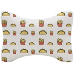 Fries Taco Pattern Fast Food Seat Head Rest Cushion