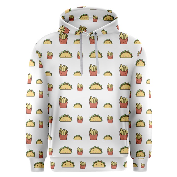 Fries Taco Pattern Fast Food Men s Overhead Hoodie